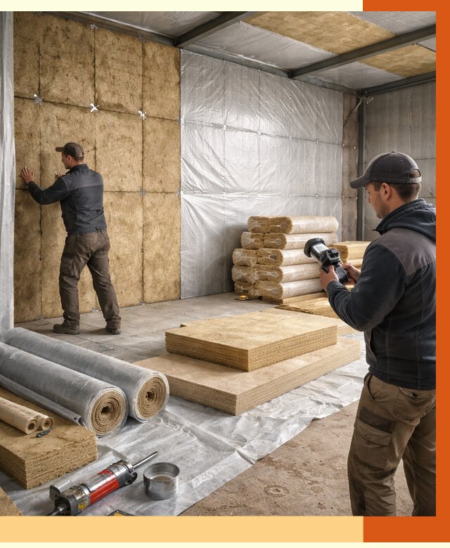 Утепление теплого склада в Вятских Поляне под ключ от 11673 руб/м² | ТепломастерВтс